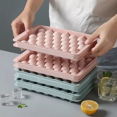 33 Cavidade Círculo Bola Redonda Caixa de Gelo Cubo Esfera Bolha de Gelo de Plástico Fabricante Molde com tampa