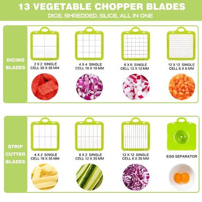 22pcs cortador de vegetais cortador com cabo de cesto de drenagem e cortador de mandolina sustentável