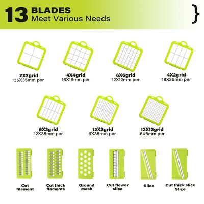 22pcs cortador de vegetais cortador com cabo de cesto de drenagem e cortador de mandolina sustentável