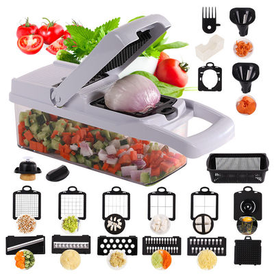 Transforme os seus vegetais com o cortador de legumes multifuncional de mandolina 22 em 1