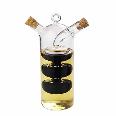 Container de cozinha de vidro transparente de bolhas 2 em 1 para separar a chaleira e o conjunto de garrafas