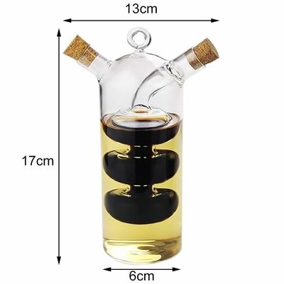 Container de cozinha de vidro transparente de bolhas 2 em 1 para separar a chaleira e o conjunto de garrafas