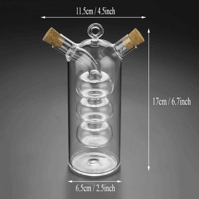 Container de cozinha de vidro transparente de bolhas 2 em 1 para separar a chaleira e o conjunto de garrafas
