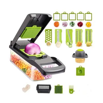 Logotipo personalizado Chopper de legumes portátil Slicer Grater para Prep de cozinha multifuncional