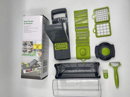 Logotipo personalizado Chopper de legumes portátil Slicer Grater para Prep de cozinha multifuncional