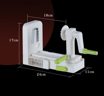Melhore a cozinha com 5 lâminas Veggie Spiral Slicer ABS PS TPR 420 aço inoxidável