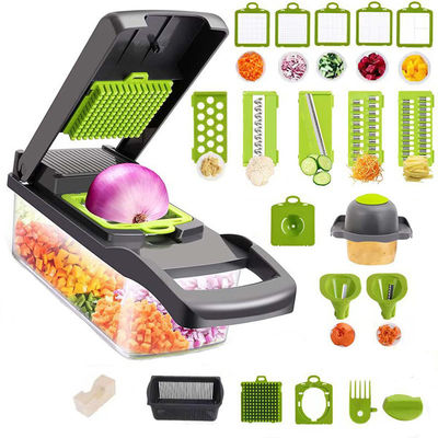 Cortador de vegetais fácil 12 em 1 Cortador de alimentos Cortador de mandolina para acessórios de cozinha