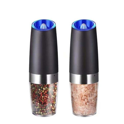 Conjunto de moedor de pimenta elétrico com logotipo personalizado Moinho de sal e pimenta recarregável
