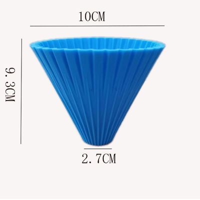 Tapete de café de silicone de design moderno com filtro de funil reutilizável e goteador dobrável