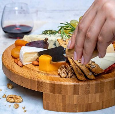 22.5*22.5*3.5cm Set de Queso de Bambú de Madeira para OEM/ODM suportado