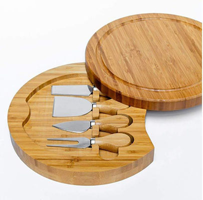 22.5*22.5*3.5cm Set de Queso de Bambú de Madeira para OEM/ODM suportado