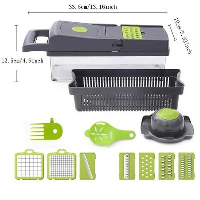 Multifuncional Manual Cozinha Vegetal Chopper Slicer Dicer Grater de alimentos Logotipo personalizado