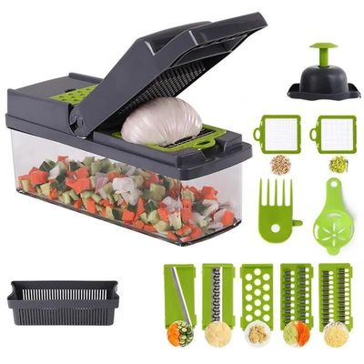 Multifuncional Manual Cozinha Vegetal Chopper Slicer Dicer Grater de alimentos Logotipo personalizado