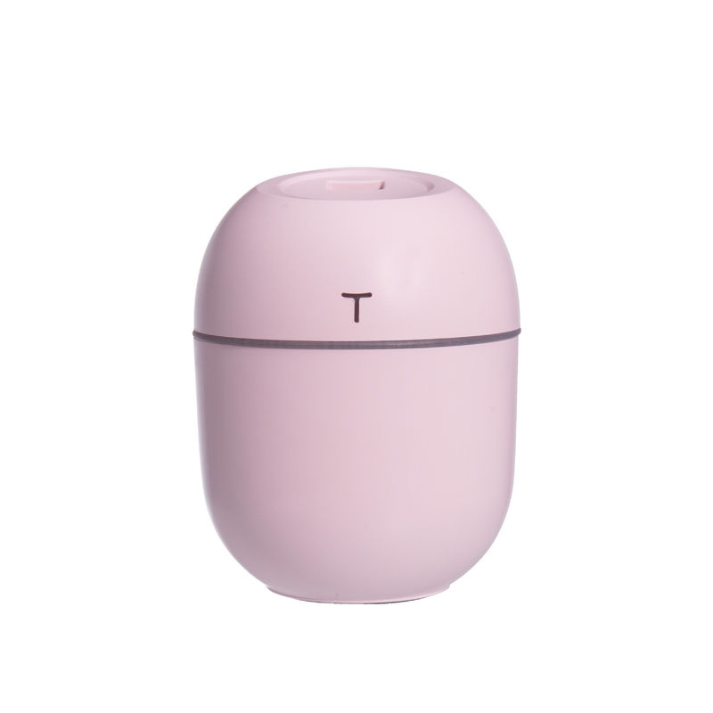 Mini Humidificador de Ar Ultrassônico Portátil com Lâmpada de Noite LED e Diffusor de Aromas Rosa