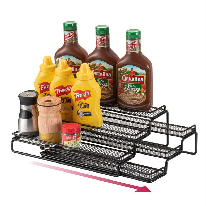 Tipo de cozinha de pé Banheiro Sala de estar Balcão 3 camadas Estante de especiarias retrátil