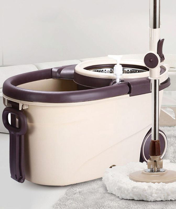 Wringer de aço inoxidável 360 Spin Easy Clean Cyclone Set de esfregão e balde de limpeza de piso