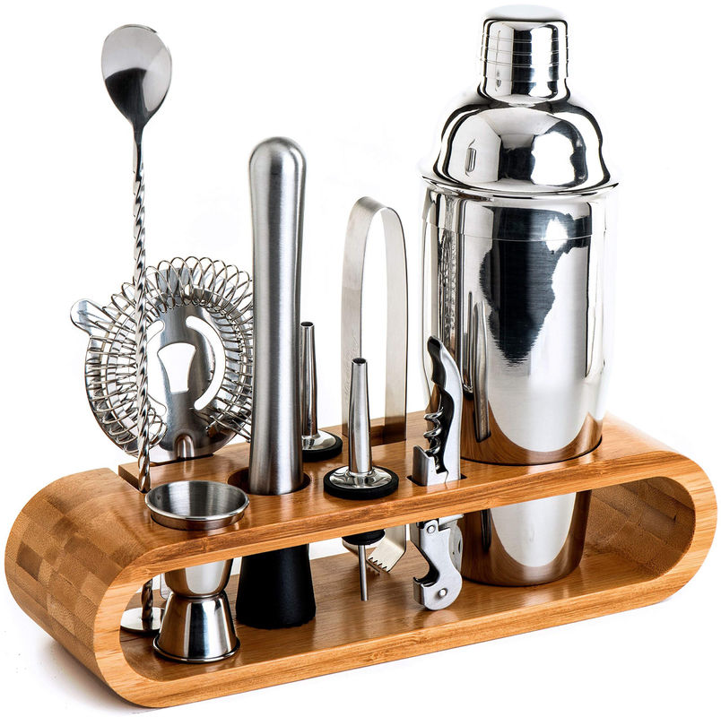 Design minimalista 10 em 1 Cocktail Shaker de aço inoxidável