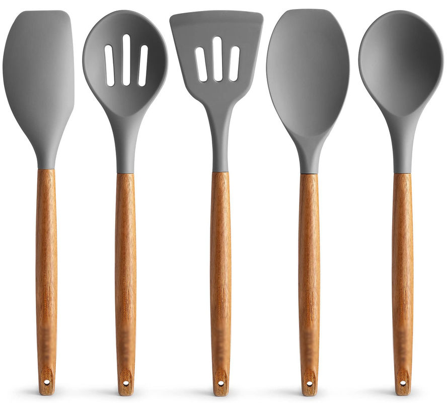 Conjunto de utensílios de cozinha de alta temperatura para cozinha 5 peças de silicone antiaderente