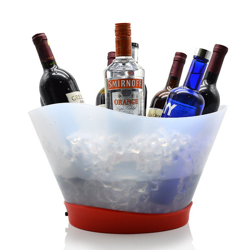 12L recarregável Light Up Painting Laser LED Balde de gelo para champagne e garrafa de vinho