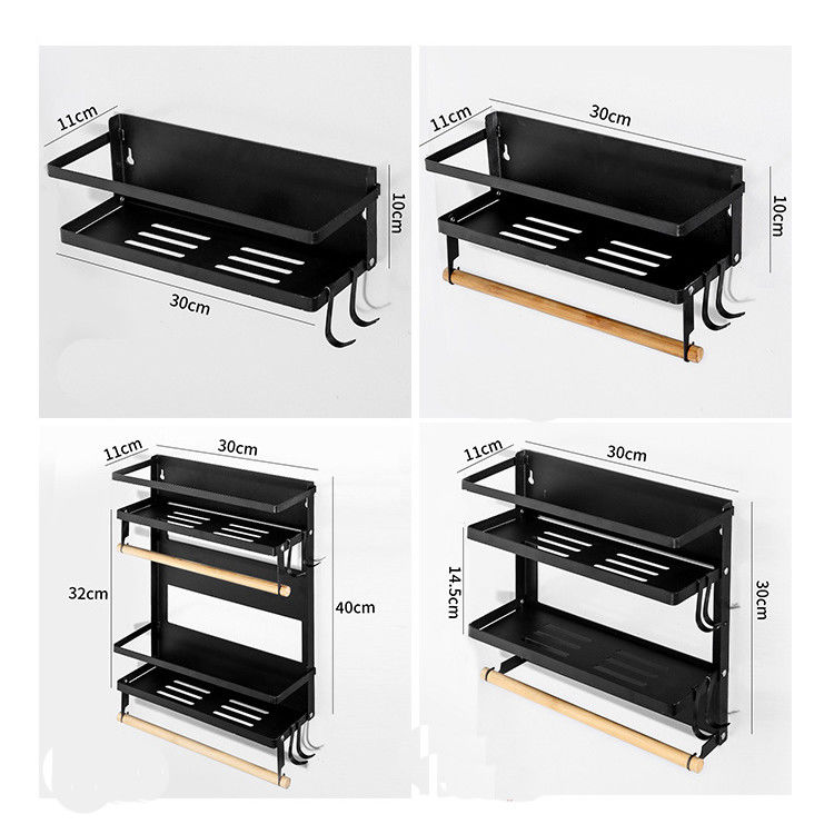 Prateleira lateral do frigorífico feita de aço carbono e borracha magnética para armazenamento na cozinha