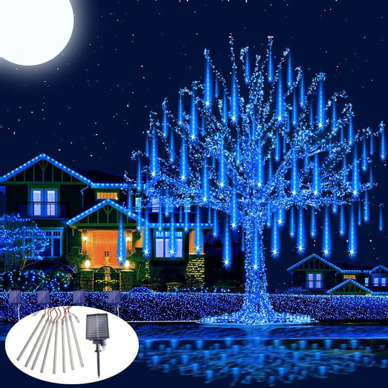 Fada de chuva caindo luzes de corda LED em design de cubo para festa de férias decoração de casa
