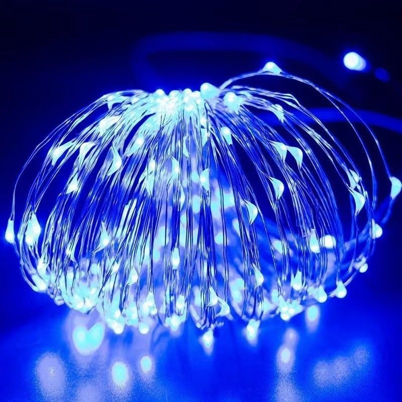 7/22/32m LED à prova d'água Solar Copper Wire Lâmpadas de árvore de Natal com PVC Material quente
