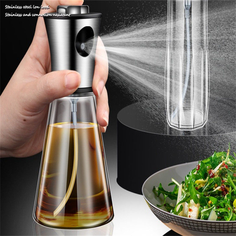 200 ml Sprayer de azeite de vidro garrafa de vinagre para salada de cozinha utensílios de cozinha de churrasco