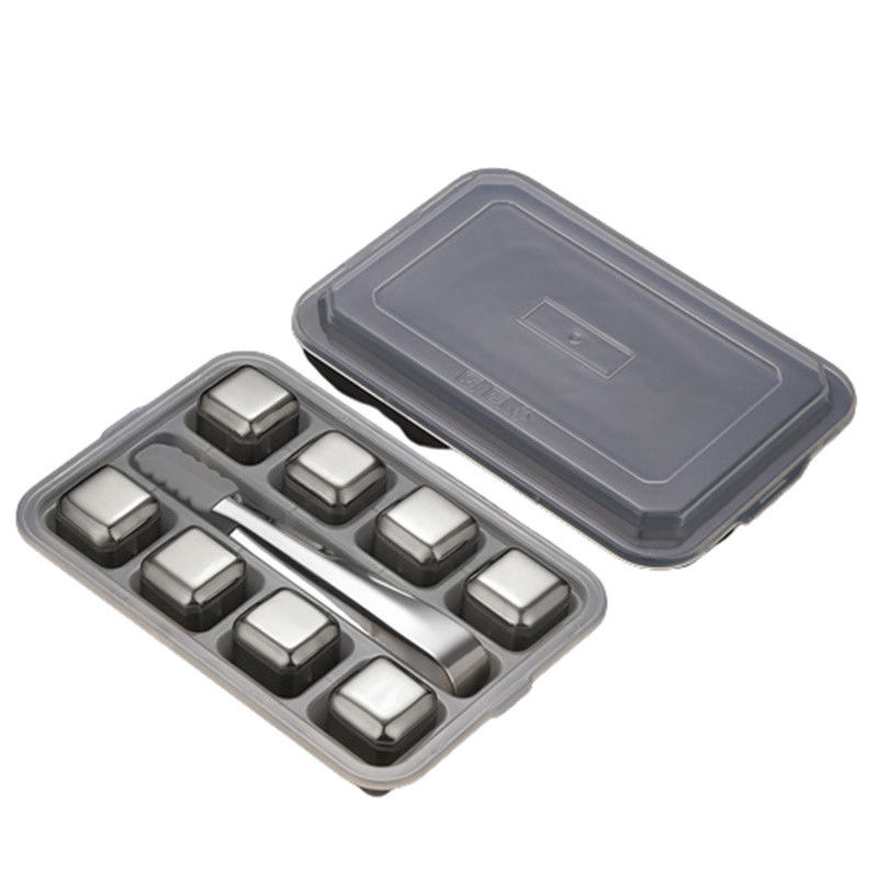 Fornecido com 304 de aço inoxidável Whiskey Stone Gift Set 8pcs/set para arrefecer vinho tinto