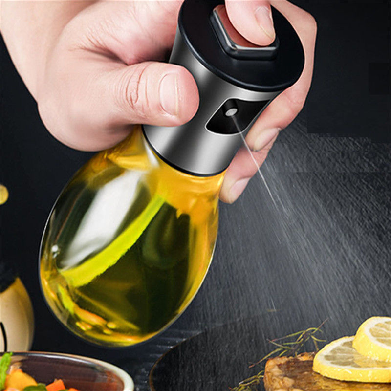 Práctico e durável Spray de garrafa de óleo 165ml garrafa de spray de óleo de vidro para cozinhar salada BBQ
