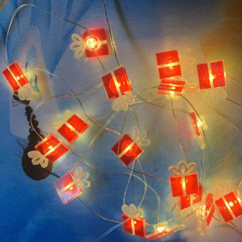Luzes de Natal LED vermelhas Homem de Neve de Cordel Pai Natal Estrela Produto decorativo de férias
