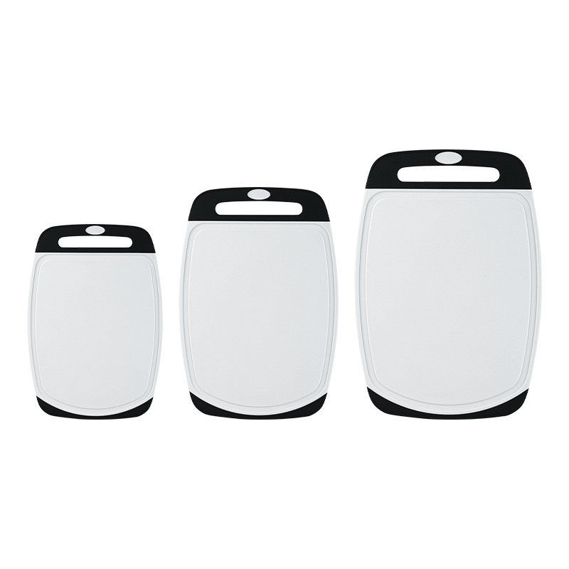 Multifuncional Tabela de Corte de Plástico Preto Conjunto para Cozinha 3pcs Acessórios de Grau Alimentar