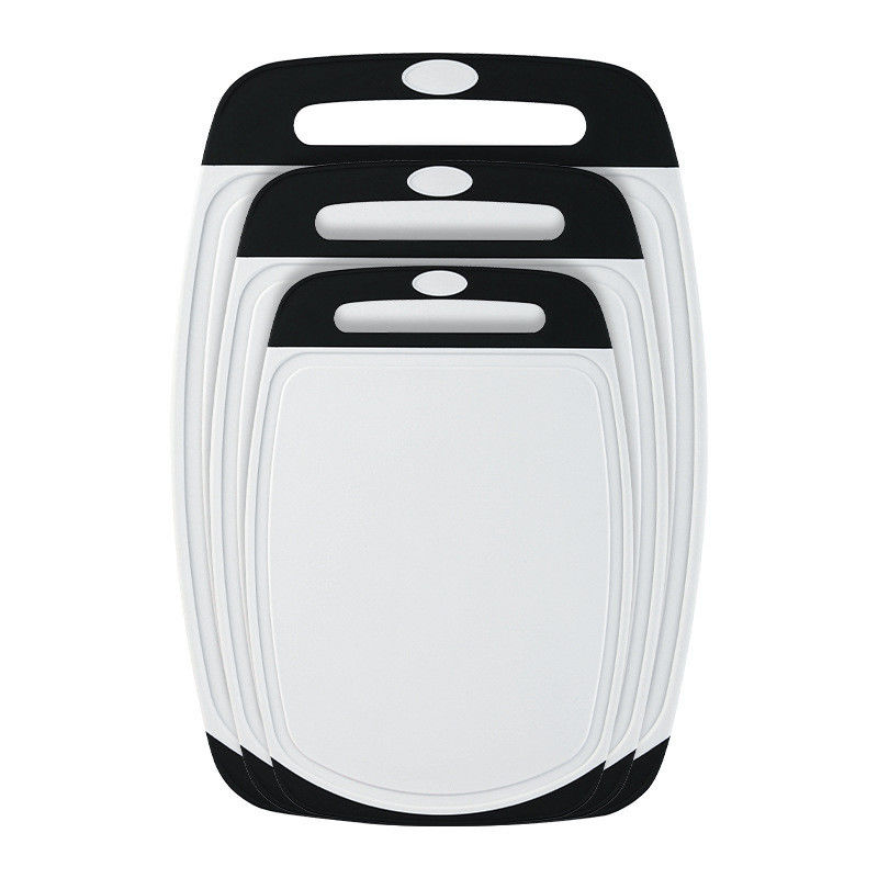 Logotipo personalizado cozinha antiderrapante 3 PCS blocos de corte de plástico para cortadores de vegetais