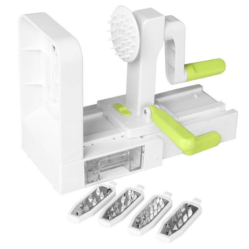 Melhore a cozinha com 5 lâminas Veggie Spiral Slicer ABS PS TPR 420 aço inoxidável