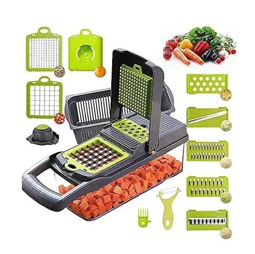Cortador de vegetais fácil 12 em 1 Cortador de alimentos Cortador de mandolina para acessórios de cozinha